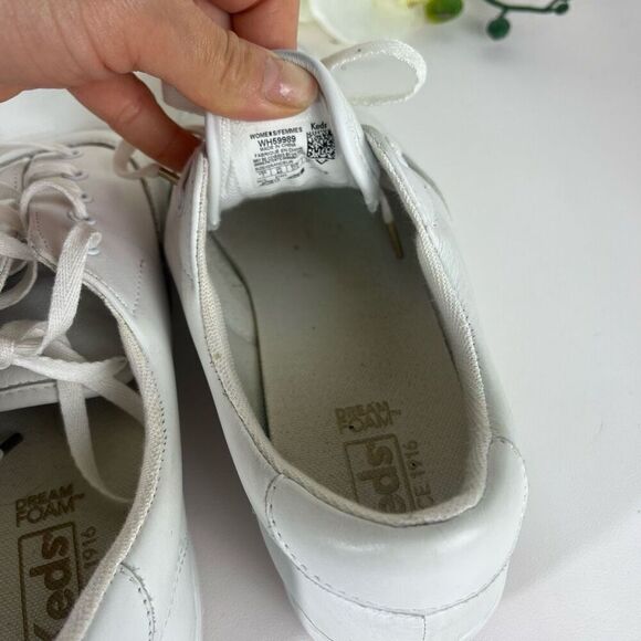 Keds womens Sneakers size 7 Leather White Platform - Picture 8 of 11